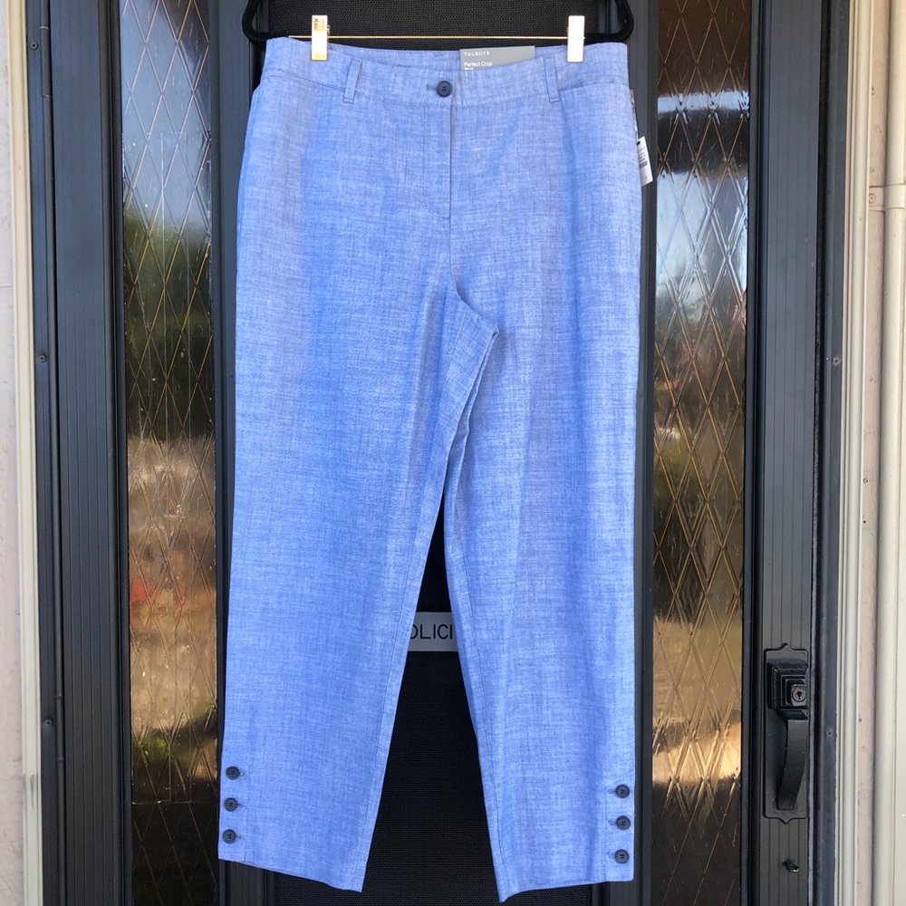 NWT Talbot’s Perfect Crop Pants Chambray